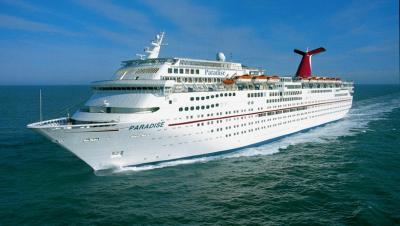 The Carnival Paradise is one of two Carnival ships sent to rescue residents of St. Vincent from a potential volcanic eruption on the island.