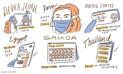 Global Air Travel graphic by Malaka Gharib/NPR