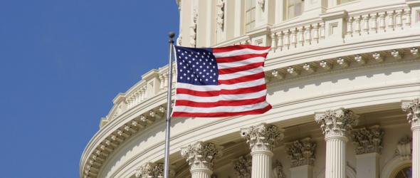 U.S. Capitol dome and the American flag. April 26, 2011. Photo by Jared King / NNWO